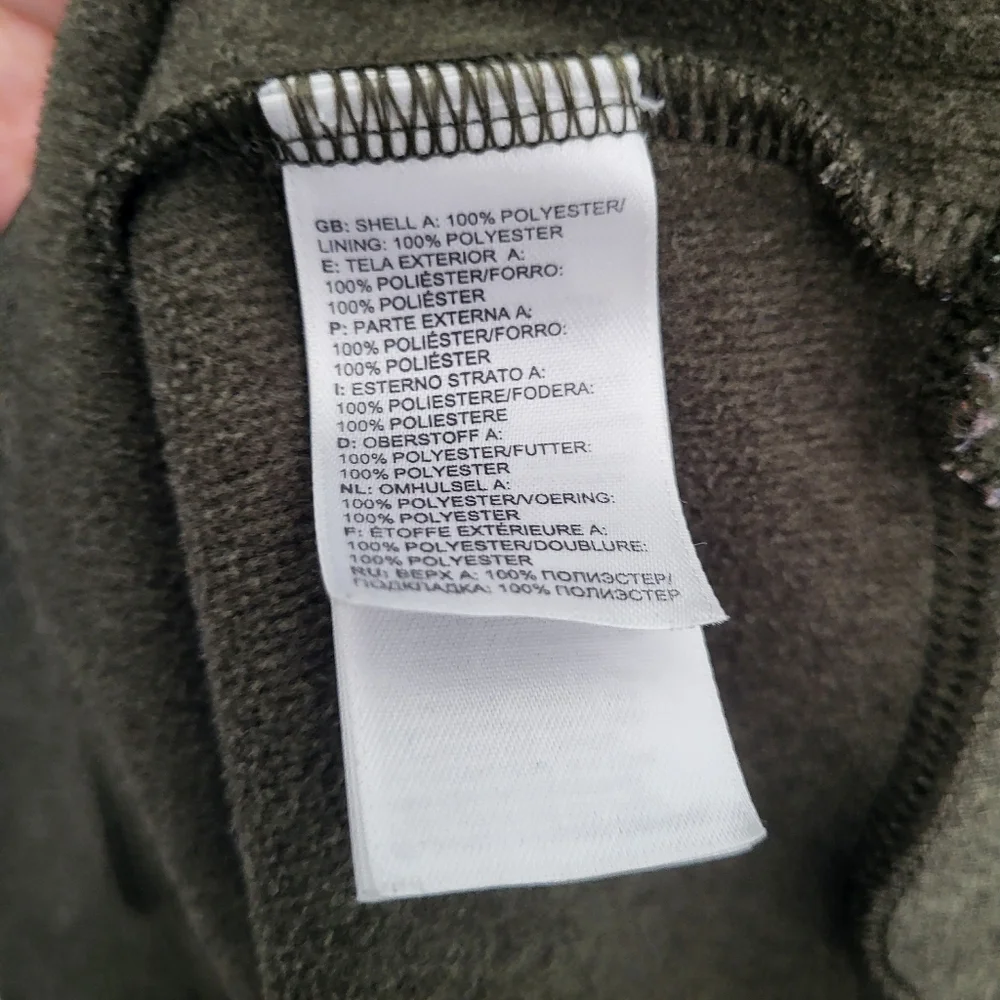 North‎ Face Men Medium Camo Green Graphic Pullover Pockets Hoodie